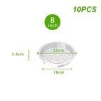 Clear Plastic Plant Drip Trays – Sturdy Round Saucers for Indoor Outdoor Pots
