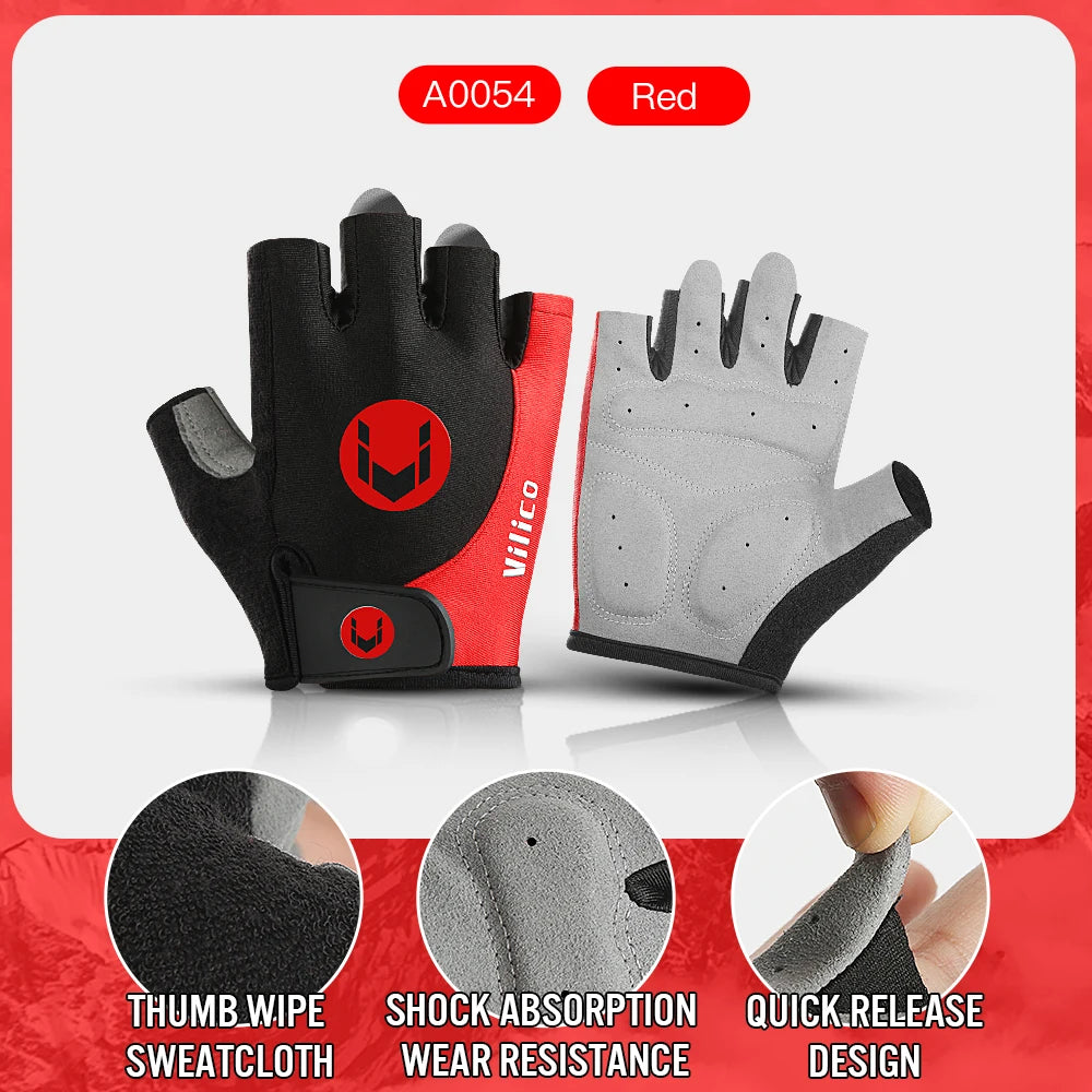 Anti-Slip Full Finger Cycling Gloves – Breathable MTB Gear for Men and Women