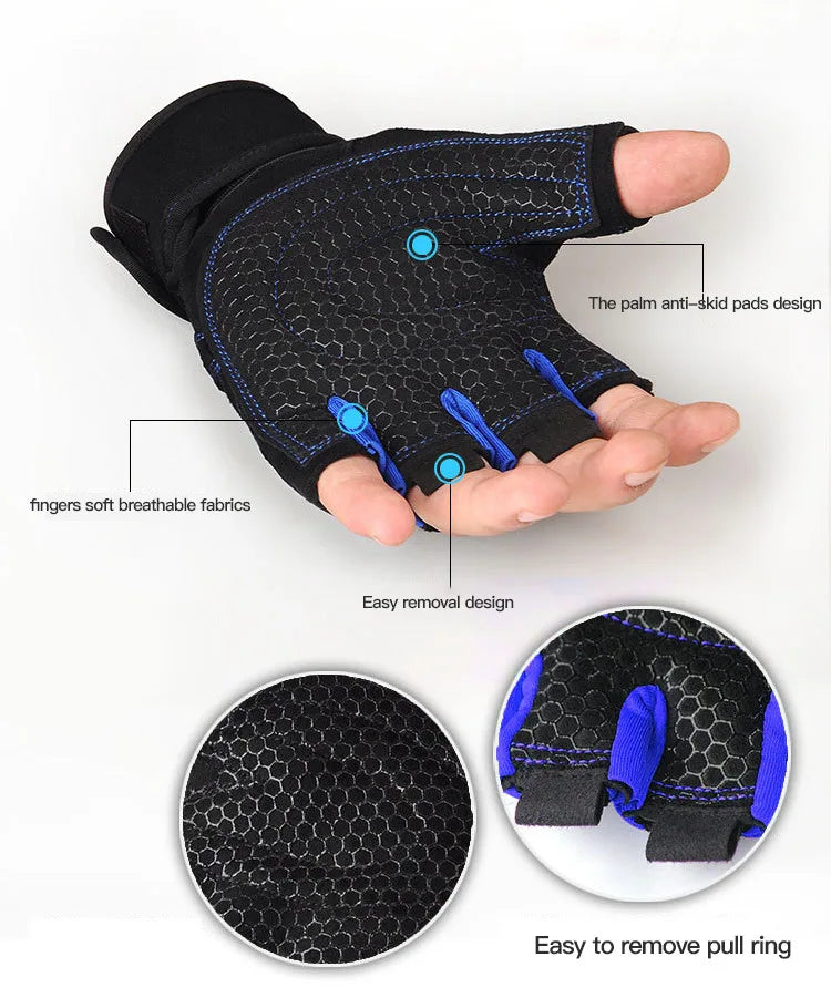 Shockproof Weight Lifting Gloves – Wrist Support for Gym Fitness Training
