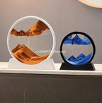 3D Moving Sand Art Frame – Dynamic Liquid Hourglass for Office Home Decor