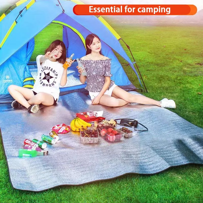 Aluminum Foil Picnic Mat – Moisture-proof Camping Pad for Outdoor Hiking