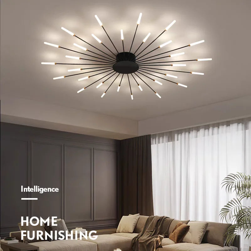 Modern Fireworks LED Ceiling Lamp – Decorative Chandelier for Living Room