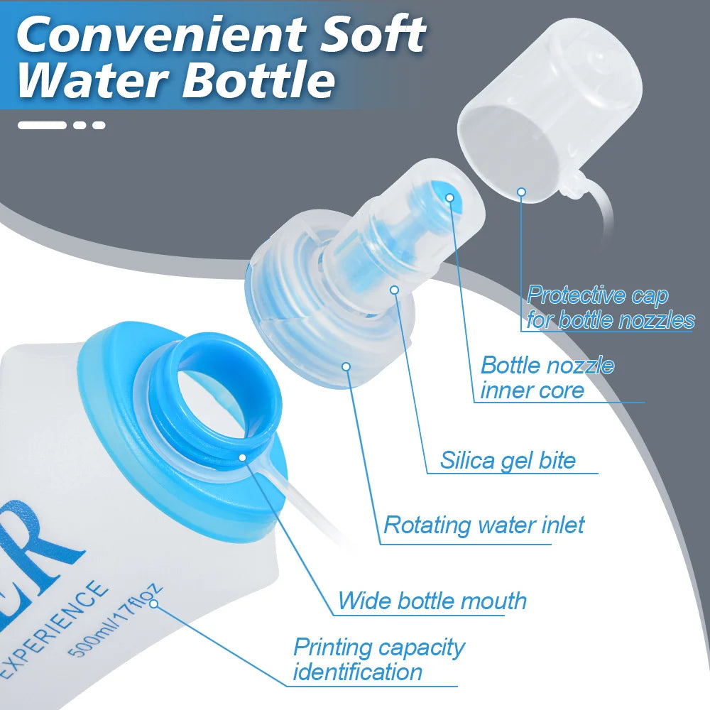 Collapsible Silicone Water Bottle – Portable Hydration for Outdoor Sports