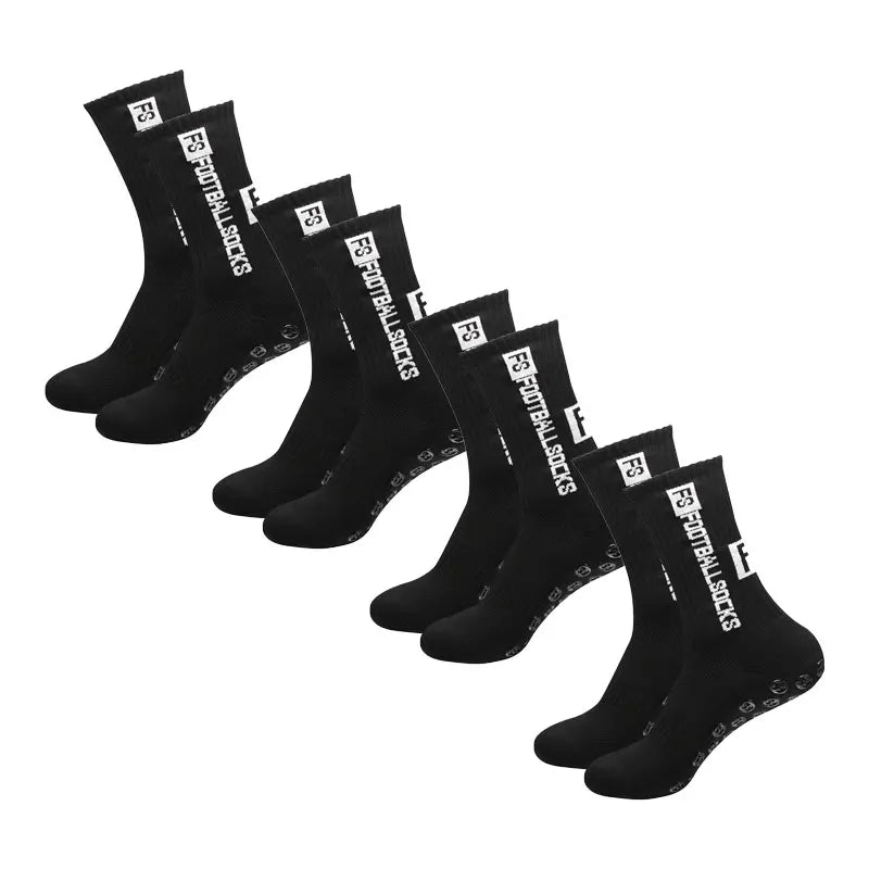 Anti-Slip Athletic Socks – Cotton Grip Crew for Soccer and Basketball
