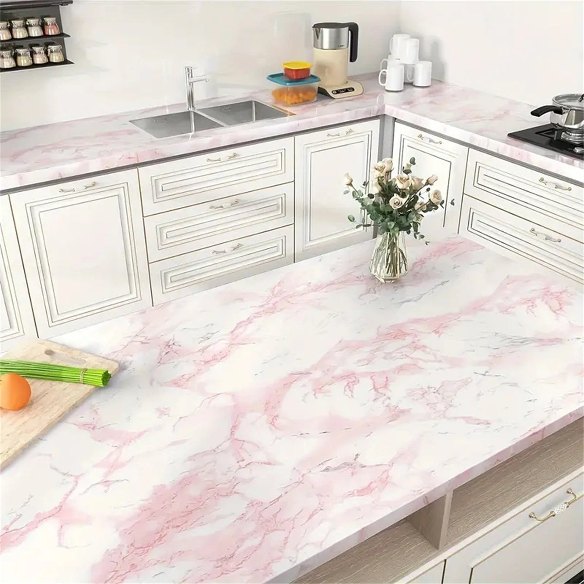 Self-Adhesive High Gloss PVC Wallpaper – Waterproof Film for Furniture Decor