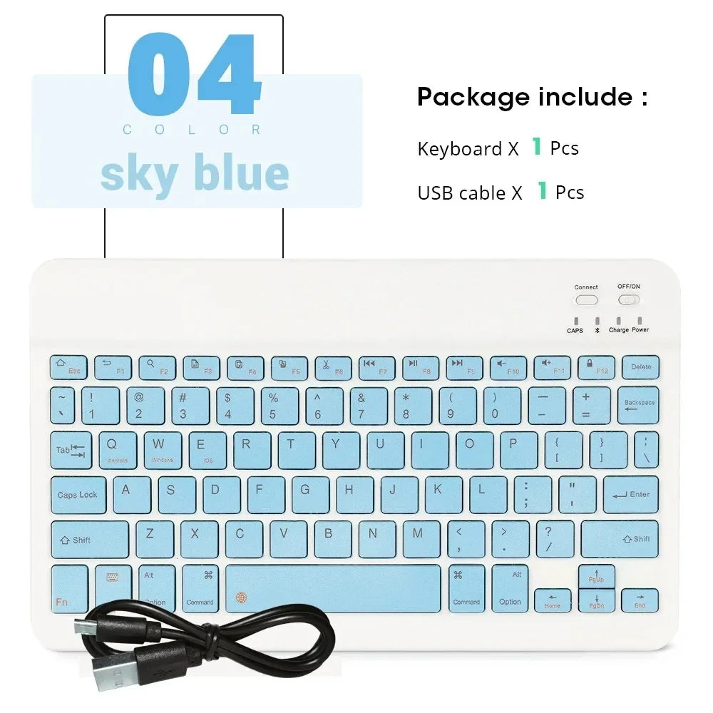 Wireless Bluetooth Keyboard and Mouse Set for iPad and Android Tablets