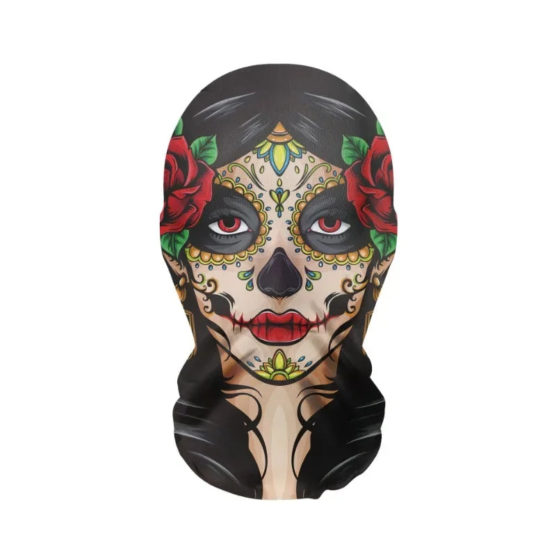 Full Face Skull Animal Mask – Breathable Mesh Headgear for Halloween Cosplay