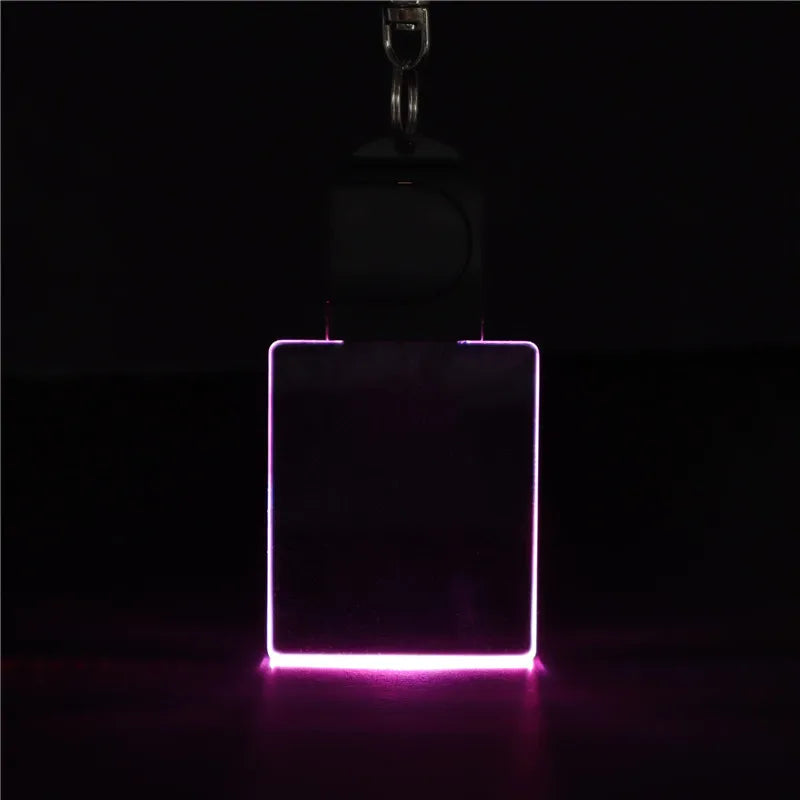 Acrylic LED Keychain – RGB Light Up Key Pendant for DIY Wedding Decor Gifts