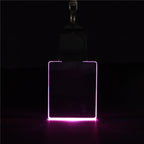 Acrylic LED Keychain – RGB Light Up Key Pendant for DIY Wedding Decor Gifts