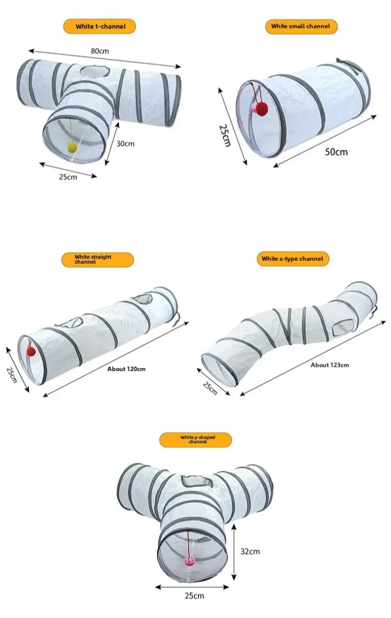 Foldable Pet Tunnel – Interactive Cat Toy for Indoor Training and Play