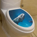 Decorative Toilet Seat Decal – Underwater Sea Shell Art for Bathroom Decor