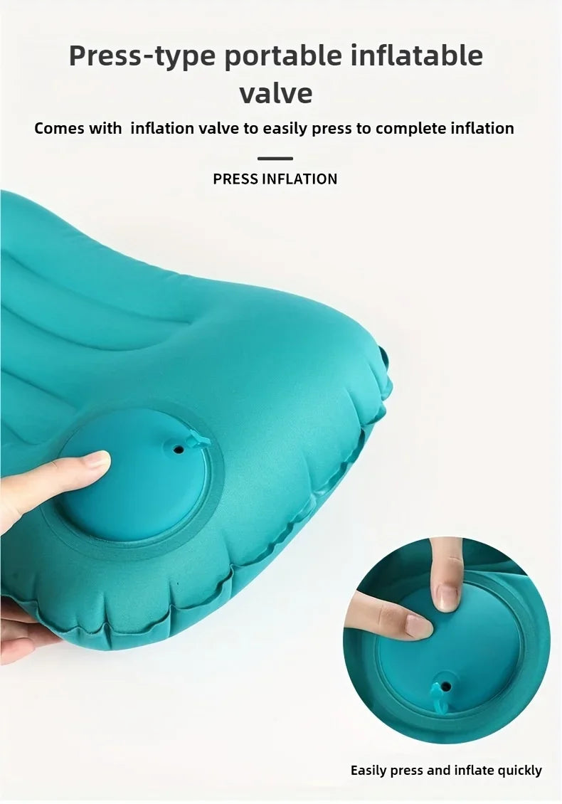 Portable Inflatable Travel Pillow – Ergonomic Neck and Waist Support for Flights