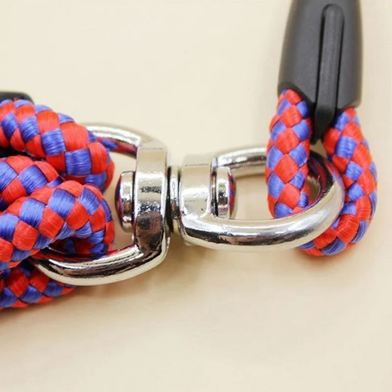 Adjustable Nylon Triple Dog Leash – No-Tangle 3 Way Lead for Walking Pets