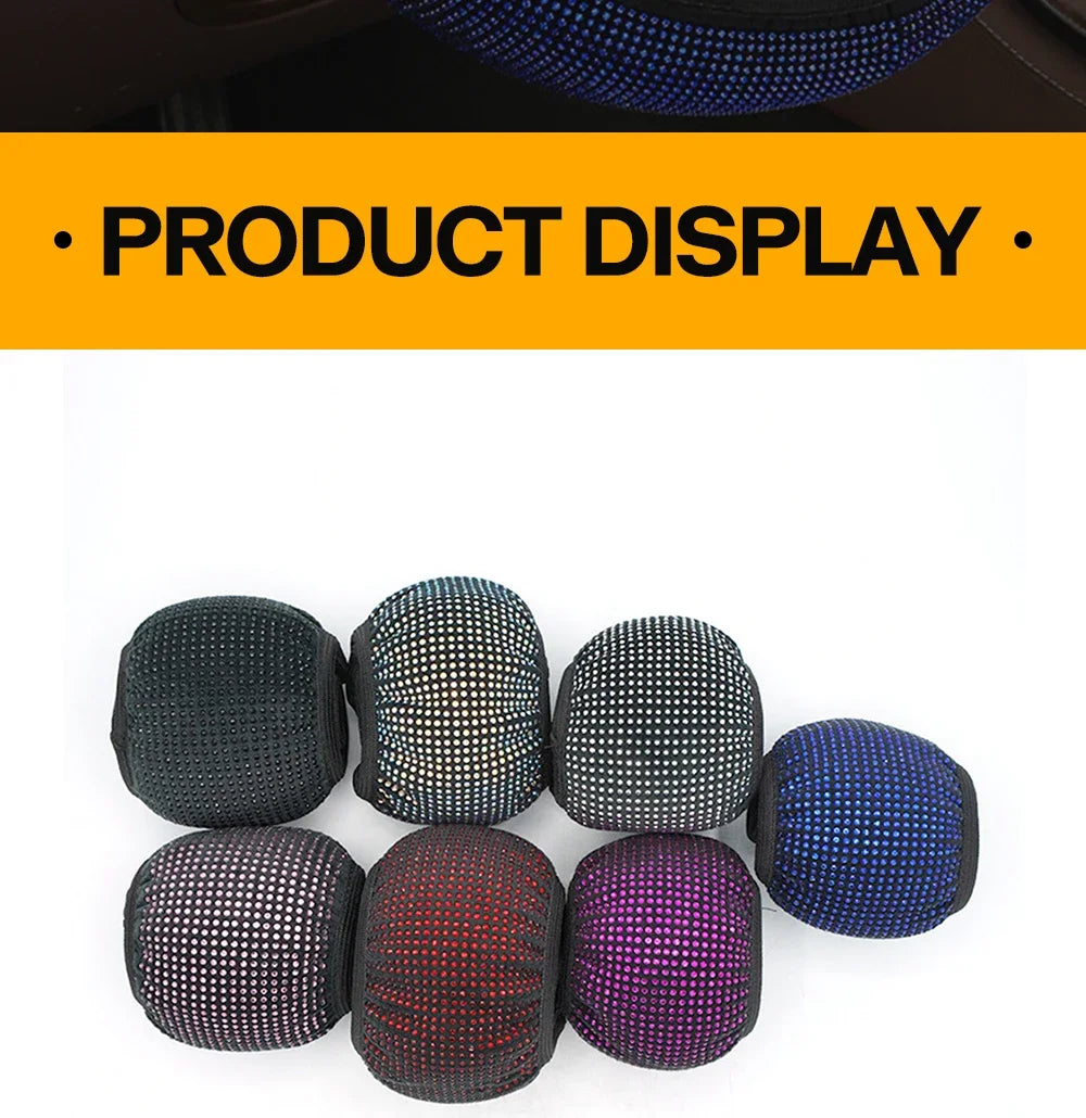 Crystal Rhinestone Steering Wheel Cover – Sparkling Auto Interior Decoration