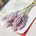 Artificial Lavender Flowers – PE Plastic Plant Bouquet for Home Table Decor