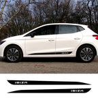 Vinyl Side Skirt Stripes – Car Body Decals for Seat Ibiza Tuning