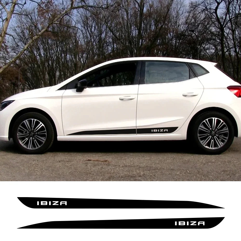 Vinyl Side Skirt Stripes – Car Body Decals for Seat Ibiza Tuning