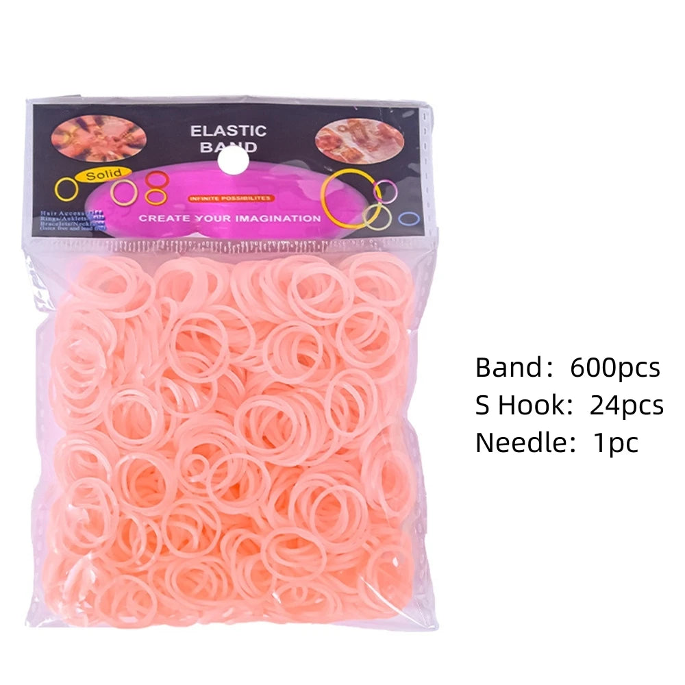 Elastic Loom Bands – Colorful DIY Jewelry Making Kit for Kids Crafts