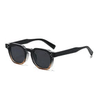 Vintage Rivet Oval Sunglasses – Leopard Anti Blue Light Frames for Men and Women