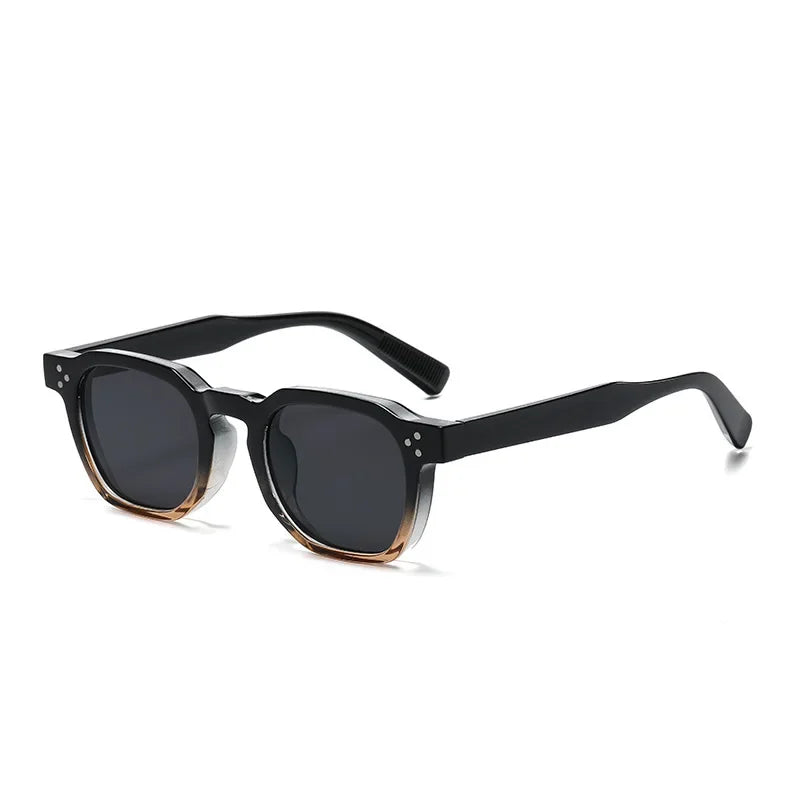 Vintage Rivet Oval Sunglasses – Leopard Anti Blue Light Frames for Men and Women