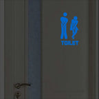 Luminous Toilet Wall Sticker – Glow in the Dark Cartoon Sign for Bathroom Decor