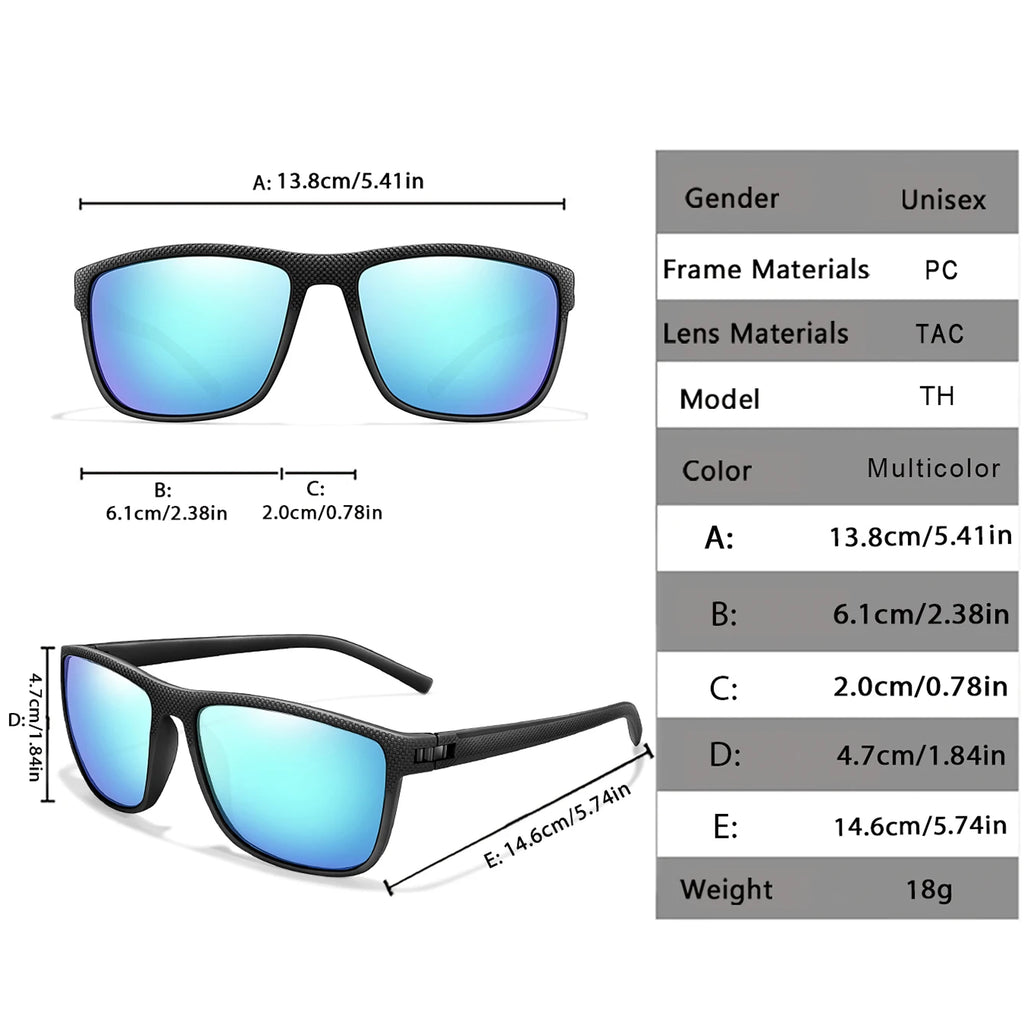 Polarized Cycling Sunglasses – UV400 Square Eyewear for Outdoor Sports