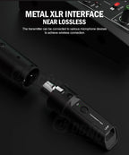Wireless XLR Microphone System – Rechargeable Transmitter for PA Audio Mixer