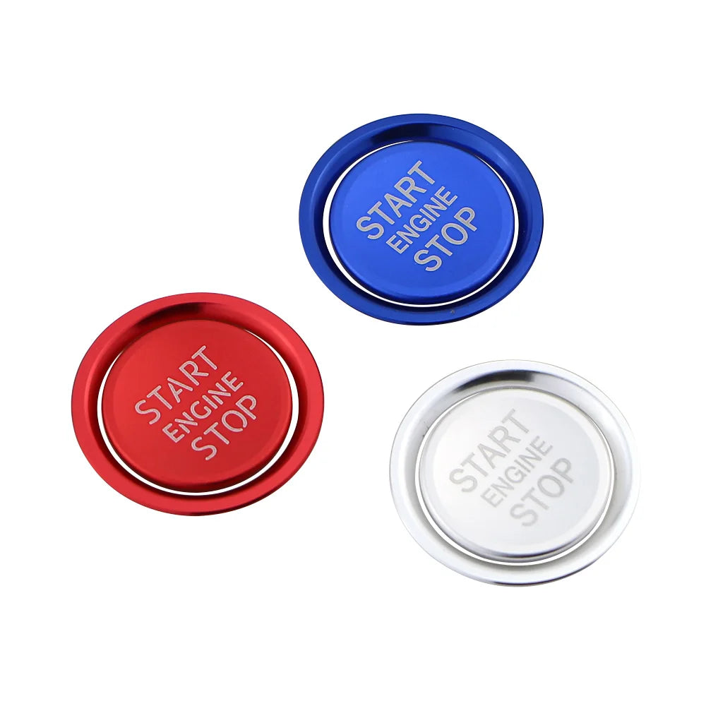 Aluminum Ignition Button Ring – Decorative Engine Start Cover for Peugeot