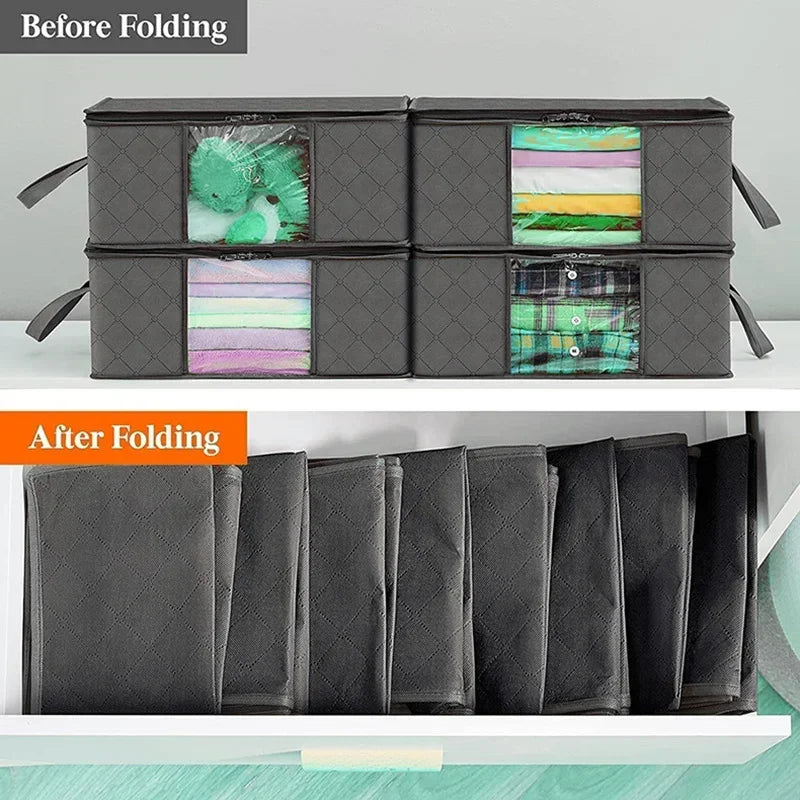 Foldable Clothes Storage Bag – Large Capacity Container for Closet Organization