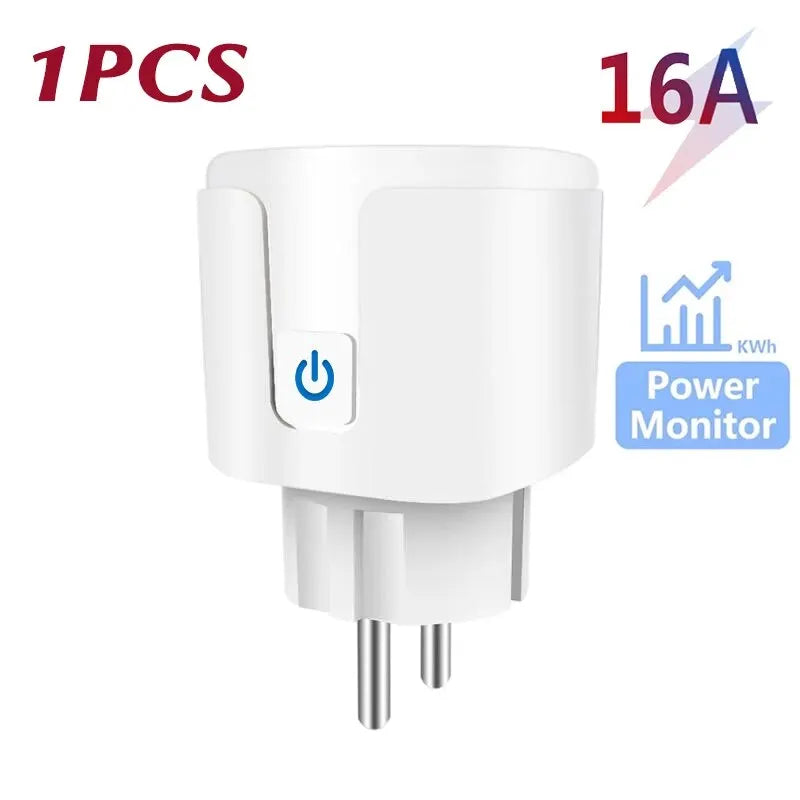 WiFi Smart Plug – 16A Power Monitor Outlet for Smart Home Automation