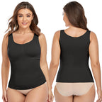 Plus Size Shaper Cami – Built-in Bra Compression Tank for Tummy Control