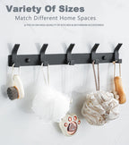 Modern Aluminum Wall Hooks – Black Towel Hanger for Bathroom and Coat Storage