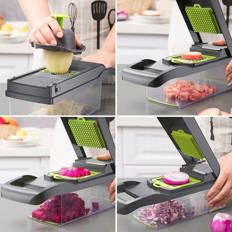 Multifunctional Vegetable Chopper – Kitchen Slicer and Shredder for Food Prep