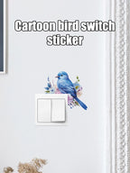Cartoon Bird Plant Wall Decals – Decorative Vinyl Stickers for Home Decor