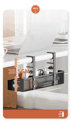 Extendable Metal Cable Tray – Clamp-On Cord Organizer for Office Desk