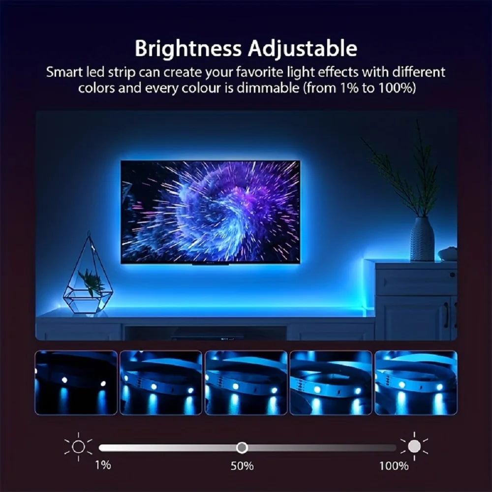 USB RGB LED Strip Light – Color Changing Remote for Holiday Decoration