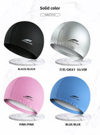 Waterproof PU Swimming Cap – Unisex Adult Professional Hat for Lap Training