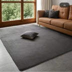 Coral Velvet Area Rug – Soft Rectangular Mat for Living Room and Bedroom