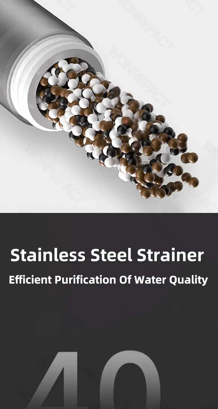 Stainless Steel Water Filter – Detachable Brass Prefilter for Bathroom Plumbing