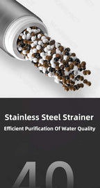 Stainless Steel Water Filter – Detachable Brass Prefilter for Bathroom Plumbing
