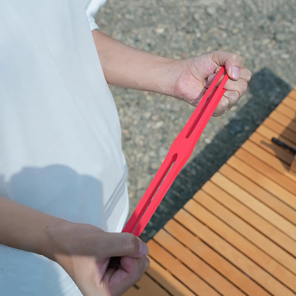 Silicone Cutlery Strap – H-Shaped Elastic Band for Outdoor Camping Tableware