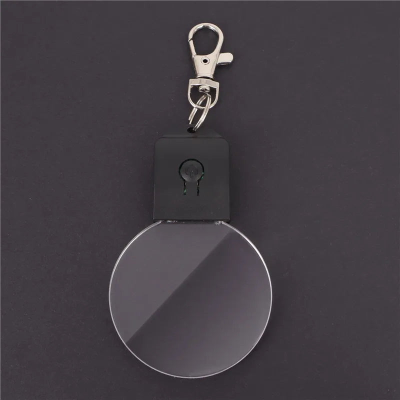 Acrylic LED Keychain – RGB Light Up Key Pendant for DIY Wedding Decor Gifts