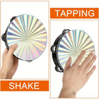 Double Row Radiant Tambourine – Handheld Rhythm Percussion for Music Education