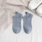 Embroidered Expression Ankle Socks – Kawaii Cotton Fashion for Casual Wear