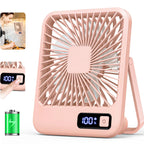 Portable USB Desk Fan – Rechargeable 5-Speed Cooling for Office and Travel
