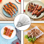 Stainless Steel Barbecue Skewers – Reusable Metal Kebabs for Outdoor Cooking