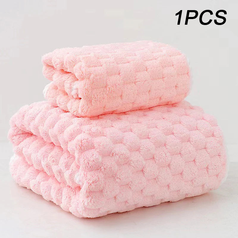 Bamboo Charcoal Coral Velvet Bath Towel – Super Absorbent for Daily Bathroom Use