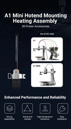 Hotend Heating Assembly Kit for Bambu Lab A1 and A1 Mini 3D Printer Repair