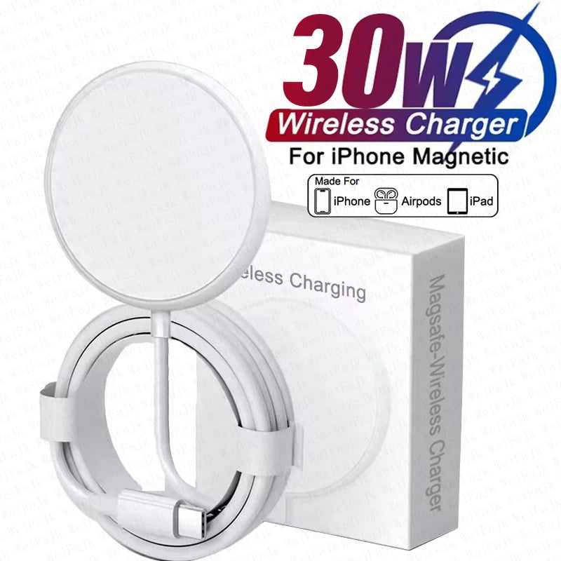 Magnetic Wireless Charger – 30W Fast Charging Dock for iPhone 11-16 Series