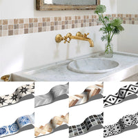 Self-Adhesive Waist Line Stickers – Waterproof Border Mural for Kitchen Decor